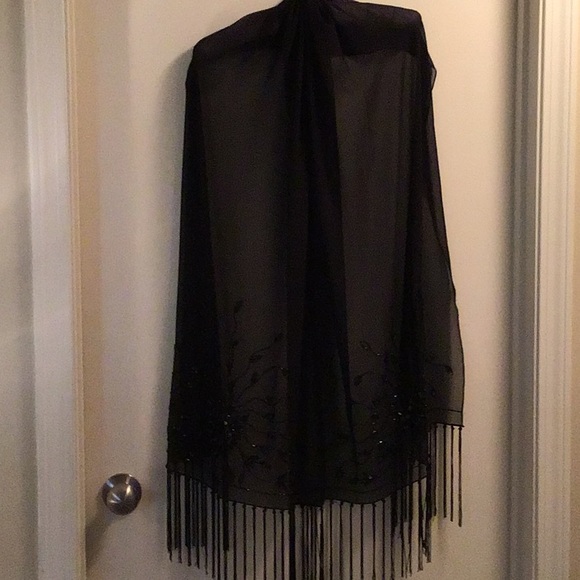 Black Chiffon Wrap - Picture 1 of 3